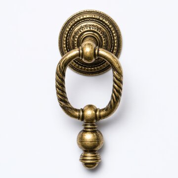 Vintage Brass Door Knocker. The ornate design and antique brass finish exude timeless elegance and charm
