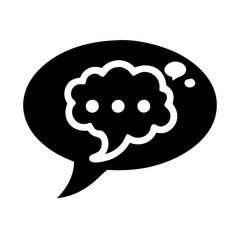 Speech bubble with thought cloud icon