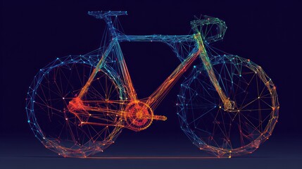 Abstract polygonal bicycle