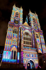 Westminster Abbey at night