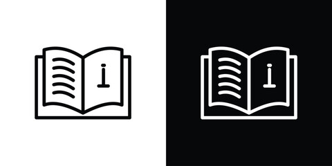 User guide icon logo concept in strokes