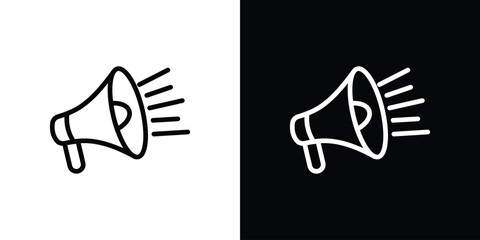 Promotion icon logo concept in strokes