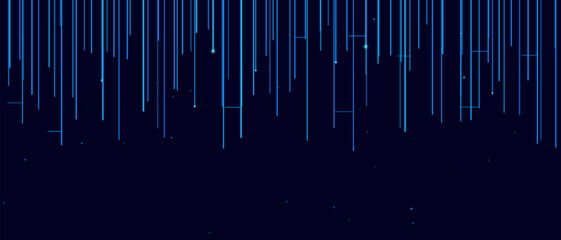 Futuristic abstract vector art with vertical lines on a dark background.