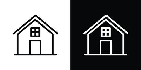 Home icon logo concept in strokes