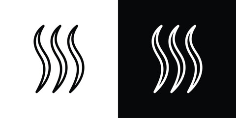 Heat icon logo concept in strokes