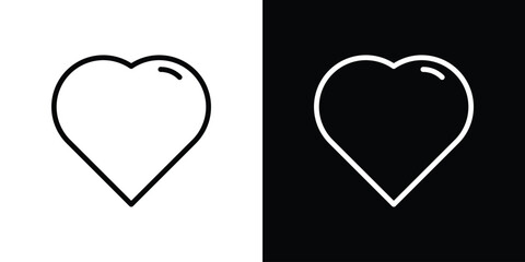 Heart icon logo concept in strokes