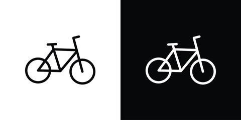 Bicycle icon logo concept in strokes
