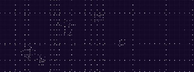 Abstract vector tech background with digital grid pattern and dotted design.