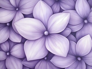 Lavender Floral Painting,  Closeup of Delicate Purple Flowers
