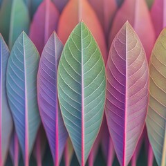 Vibrant Colorful Leaves Pattern Abstract Background