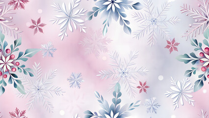 christmas background with snowflakes