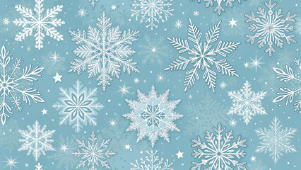 seamless pattern with snowflakes
