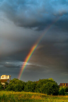 rainbow in a stormy sky