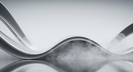 White smooth wave 3D modern abstract background
