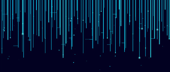 Futuristic blue digital lines on dark tech background.