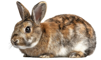 Obraz premium Close-up of a brown and white rabbit