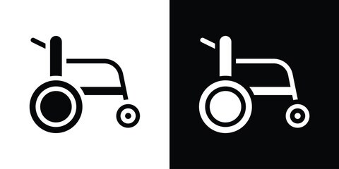 Wheelchair icon for web design. solid vector icons