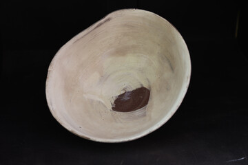 黒背景の茶道用の茶碗