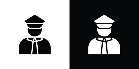 User pilot icon for web design. solid vector icons