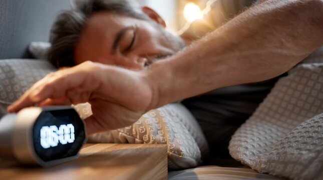 mann, wecker, klingeln, aufstehen, morgen, aufstehen, frau, massage, sch&ouml;nheit, beete, kurort, leute, k&ouml;rper, hand, pflege, therapie, ehepaar, gesundheit, liebe, person, kind, liegend, behandlung, ent