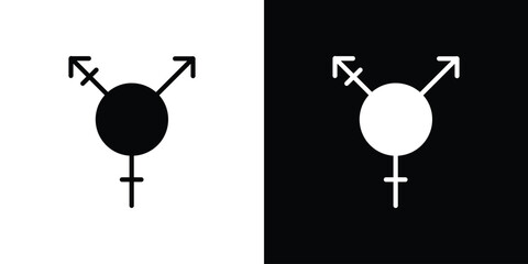 Transgender icon for web design. solid vector icons
