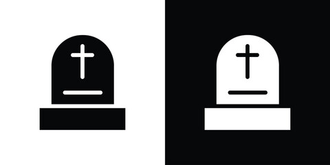 Tombstone icon for web design. solid vector icons