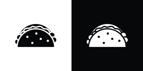 Taco icon for web design. solid vector icons