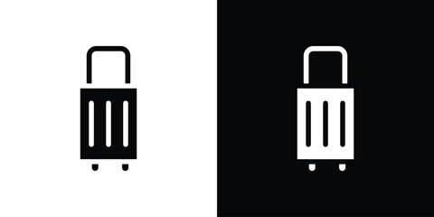 Suitcase icon for web design. solid vector icons
