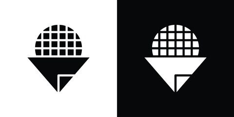 Stroopwafel icon for web design. solid vector icons