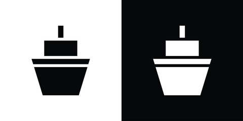 Ship icon for web design. solid vector icons