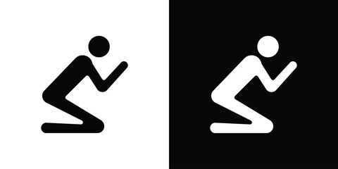 Person Praying icon for web design. solid vector icons