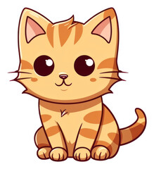 Fototapeta premium PNG Tabby cat cartoon animal mammal.