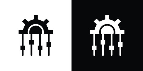Mass customization icon for web design. solid vector icons