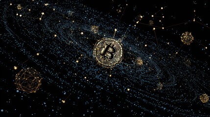 Bitcoin in a cosmic nebula