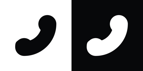 Incoming Call icon for web design. solid vector icons