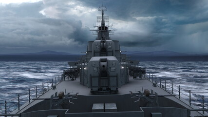 艦艇　3DCGレンダリング © tsuneomp