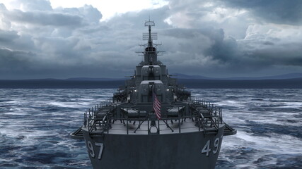 艦艇　3DCGレンダリング © tsuneomp