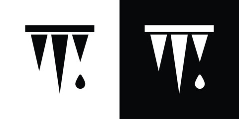 Icicles icon for web design. solid vector icons