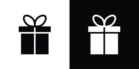 Gift icon for web design. solid vector icons