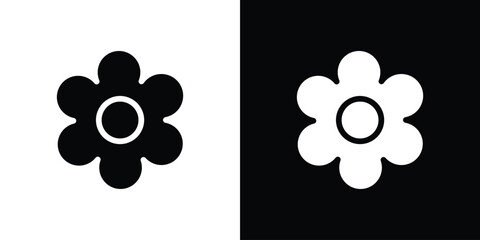Flower icon for web design. solid vector icons