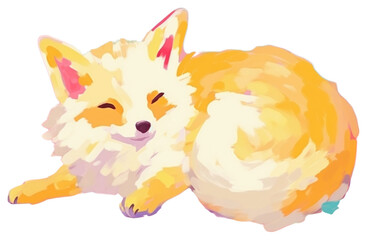 PNG Fox painting backgrounds cartoon.