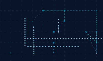 Futuristic vector tech background with geometric lines and dots.