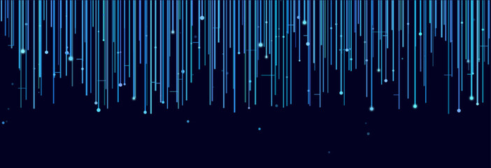Futuristic digital vector tech background with vertical lines and dots.
