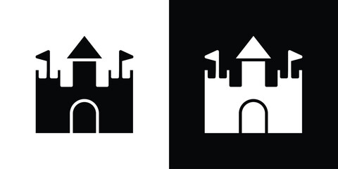 Castle icon for web design. solid vector icons