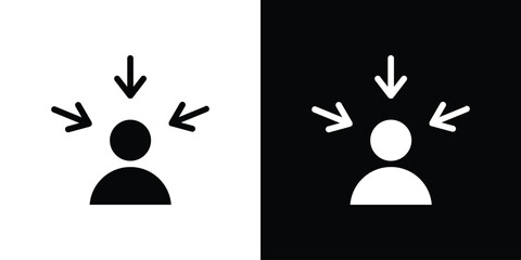 Centric consumer icon for web design. solid vector icons