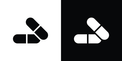 Capsules icon for web design. solid vector icons