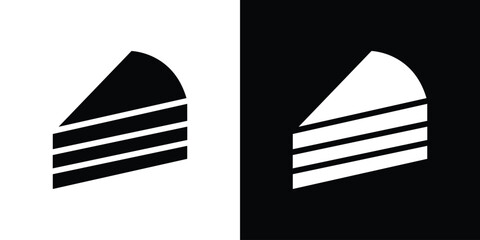 Cake-slice icon for web design. solid vector icons