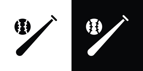 Baseball icon for web design. solid vector icons