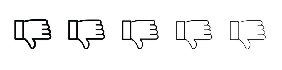 Thumbs down icon for graphic designs. Icon vector design