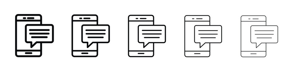 Text message icon for graphic designs. Icon vector design